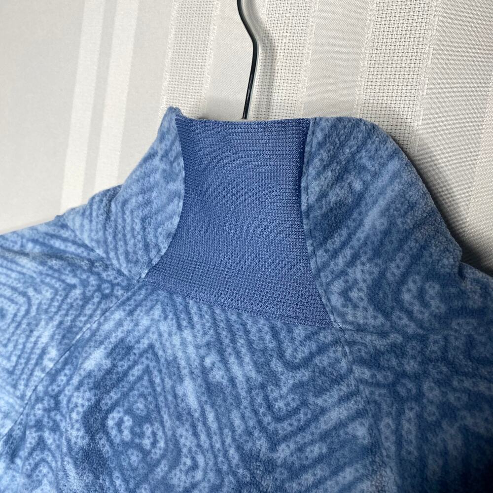 Columbia Arctic Air Quarter Zip Long Sleeve Fleece Pullover Large Blue Diamond - Picture 9 of 10